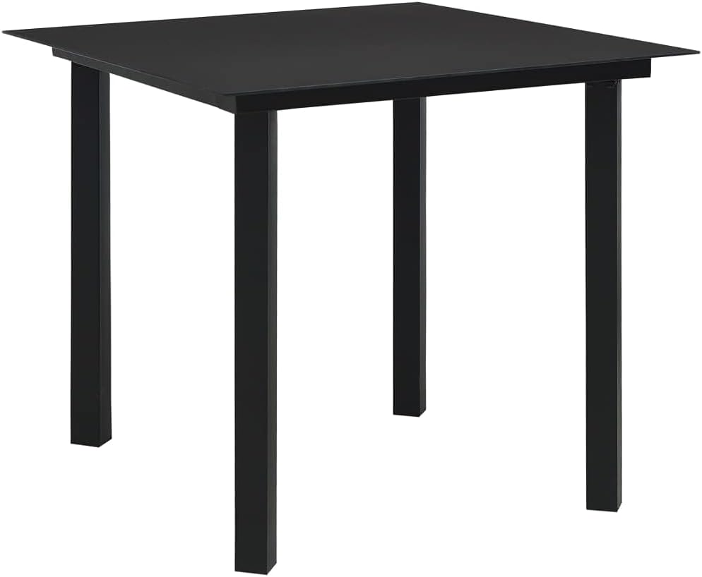 Patio Dining Table Black 31.5
