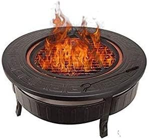 BBQ Grill Outdoor Outdoor Fire Pits Fire Basket Outdoor Barbeque Grill CharCast Iron Barbecue Stand Bowl Camping Picnic Outfire Wood Log Burner Heater Outdoor Stove Garden Dining