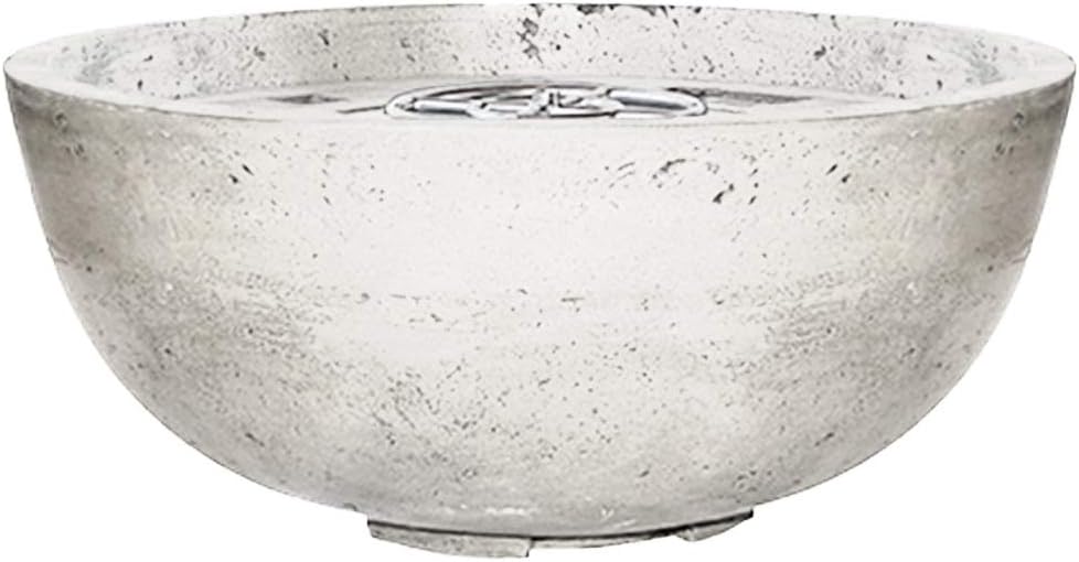 Prism Hardscapes Moderno 1 Concrete Gas Fire Pit (PH-400-5LP), Propane, Ultra White, 39-Inch