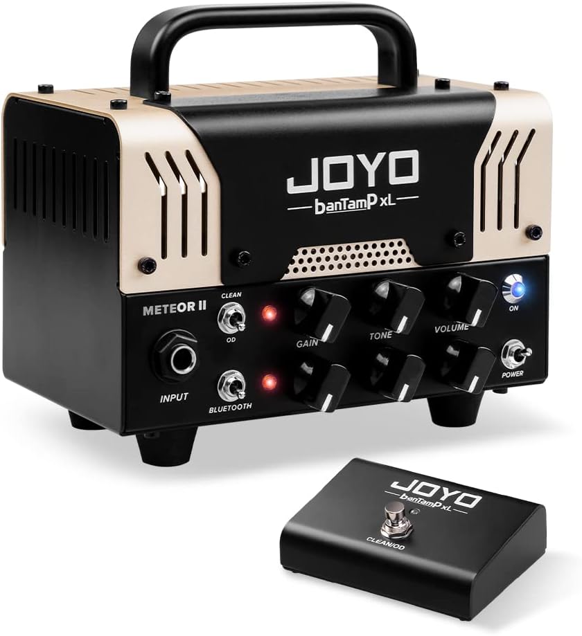 JOYO Meteor II BanTamp XL Series Mini Amp Head 20 Watt Preamp 2 Channel Hybrid Tube Guitar Amplifier Head for Electric Guitar with Bluetooth