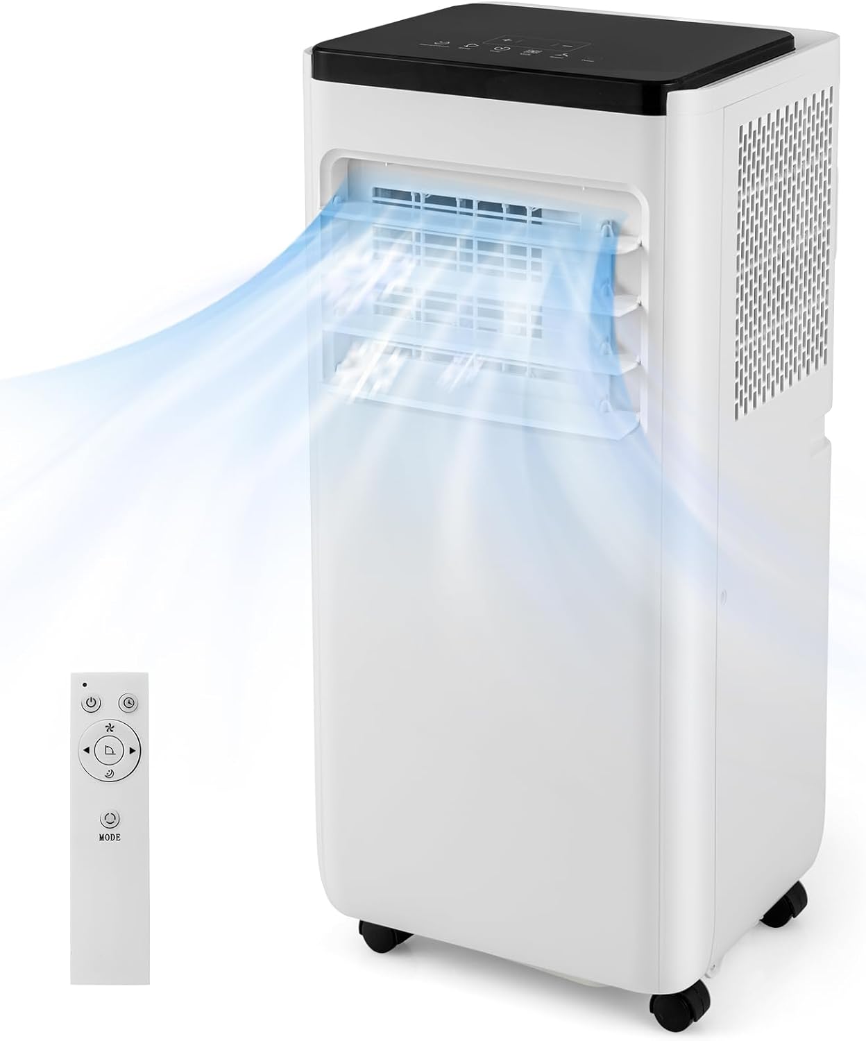 ARLIME 10000 BTU Portable Air Conditioner, Portable Air Cooler w/Remote Control, LED Display, Installation Window Kit, Casters, 1-24H Timer, Child Lock, AC Unit for Rooms Up to 350 Sq.Ft (10000 BTU)