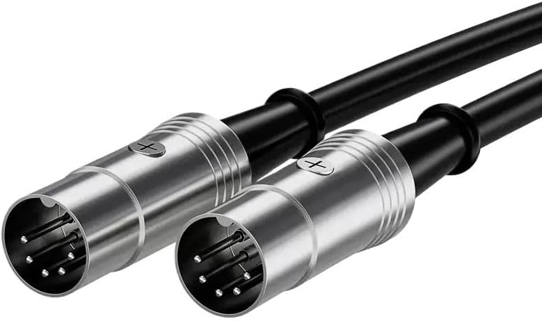 5-pin MIDI Audio Cable Male to Male XLR Adapter Cable Suitable for Electric Piano Keyboard(12m)