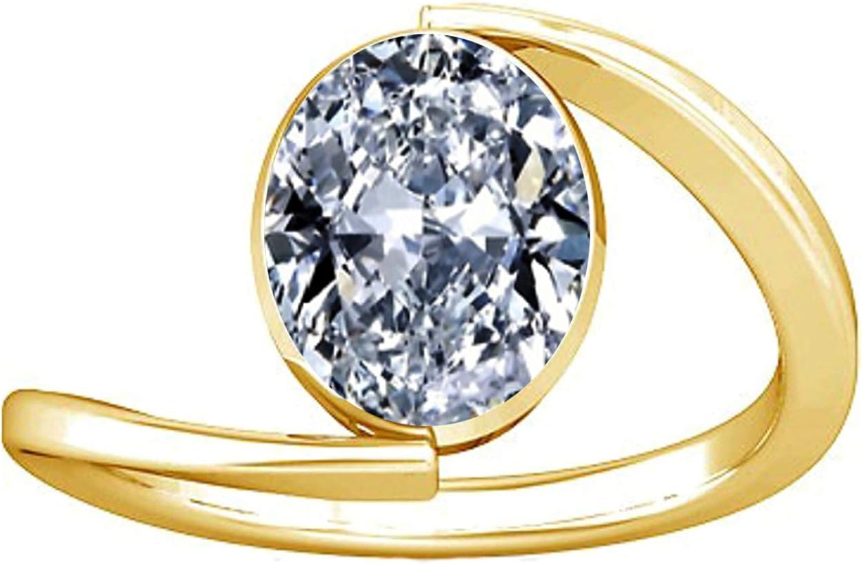 Divya Shakti 8.25-8.50 Carat American Diamond Zircon Gemstone Panchdhatu Ring for Women