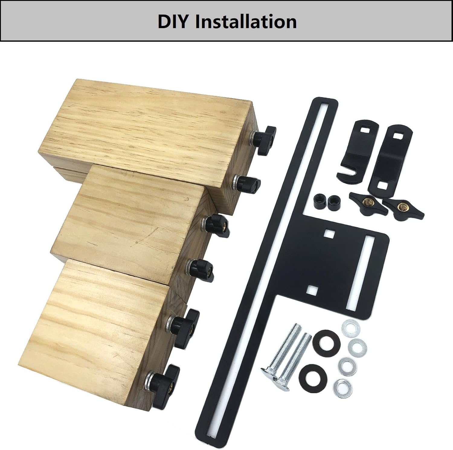 Tri-Bells Cowbell for Drum Set Triple Wood Block High Medium Low Pitch Wooden Jam Block for 0.63inch Post Mount Drum Set Cymbal Stand Accessories