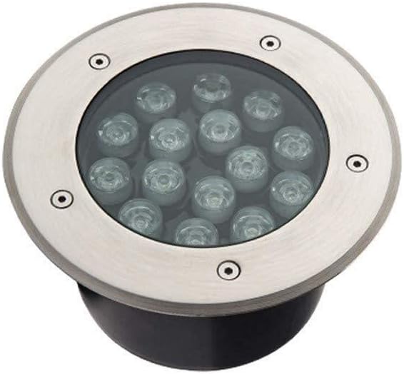 GeRRiT 15W LED Embedded Underground Light IP68 Waterproof and Dustproof Indoor and Outdoor Landscape Lighting Fixtures Garden Courtyard Lawn Spotlight Waterproof Buried Light Pool Light Fittings (Col