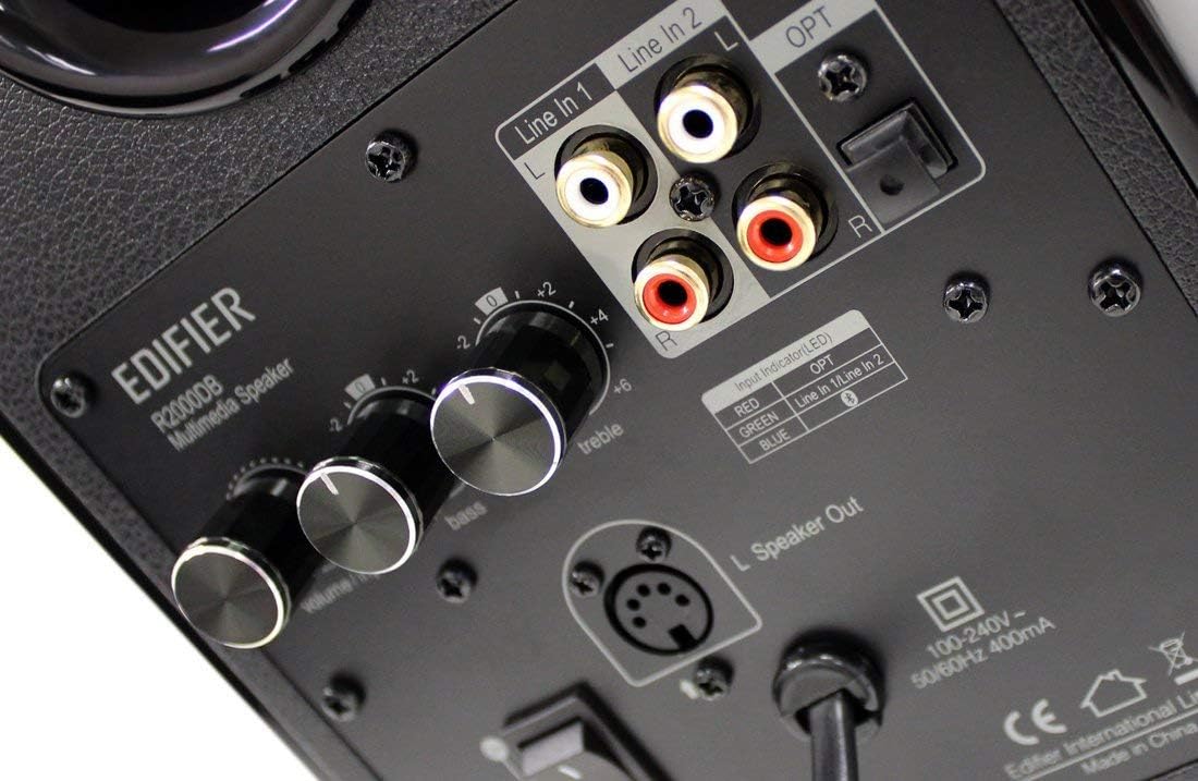 Edifier R2000DB Powered Bluetooth Bookshelf Speakers - Near-Field Studio Monitors 120W RMS Sound Monitor with Optical Input 5