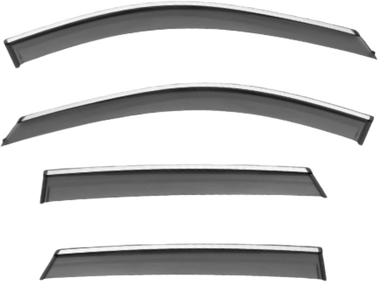 Window Deflectors for Mazda CX-5 MK2-KF 2017-2025, Sun Rain Guard Window Visors Vent Shades with Bright Stripes Car Accessories
