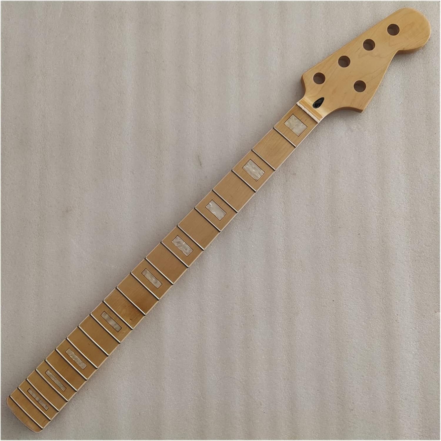 5 String Maple 20 Frets Bass Guitar Neck Part Maple Fingerboard Real Inlay 34 Inch Unfinished Guitar Neck