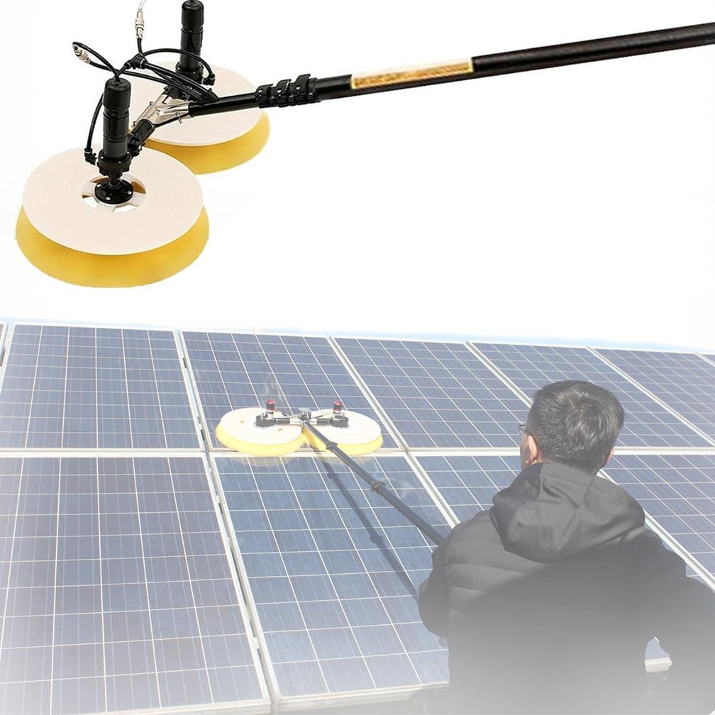 Photovoltaic Panel Cleaning Brush, Double Head Automatic Solar Panel, 7.5M Outdoor Window Cleaning Pole, Extendable Pool Cleaning Brush
