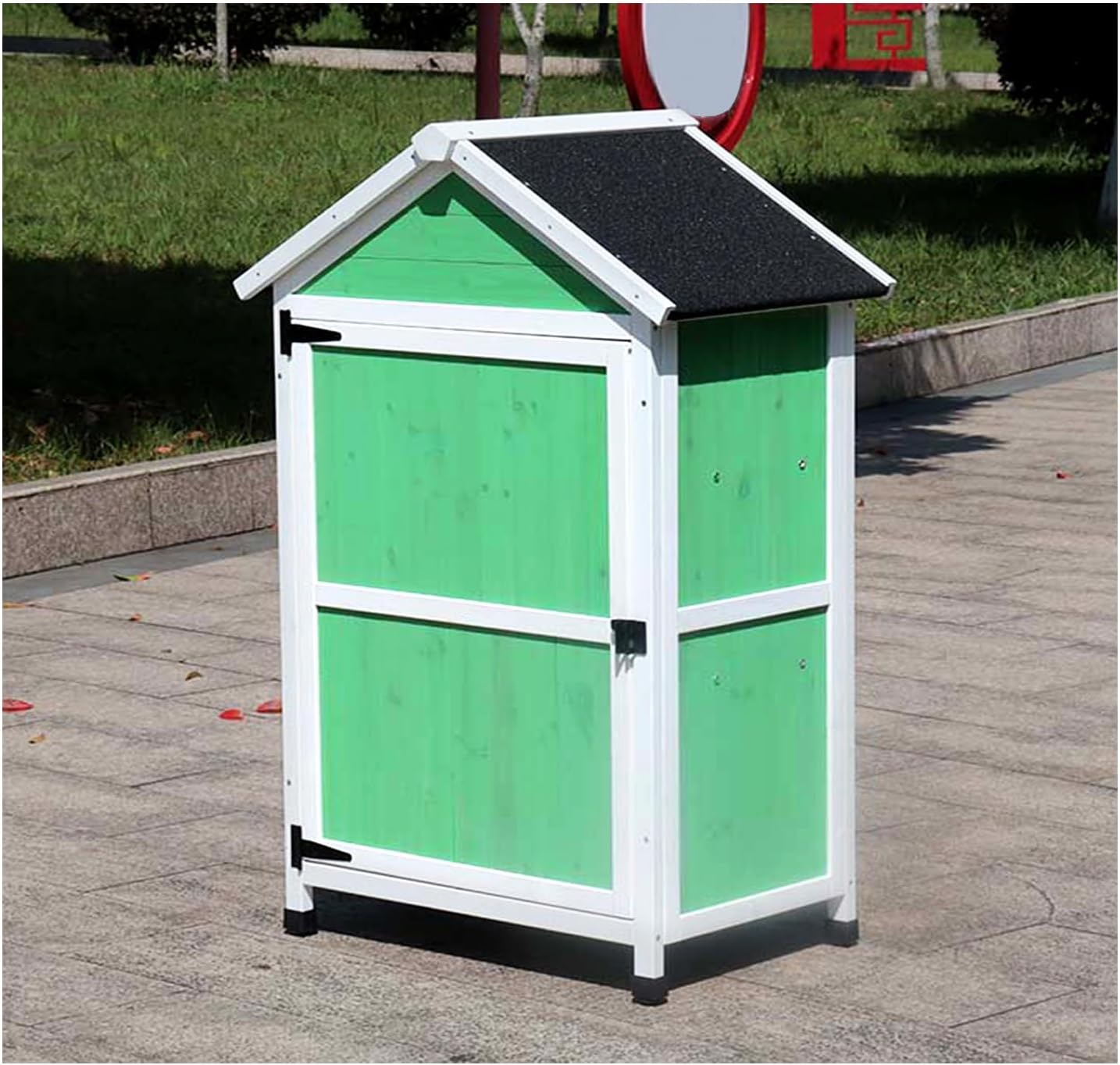 Outdoor Storage Shed,Outdoor Wooden Box,Offering Ample Storage Space for Household or Garden Items.for Garden, Yard, Patio, Balcony,(Green)