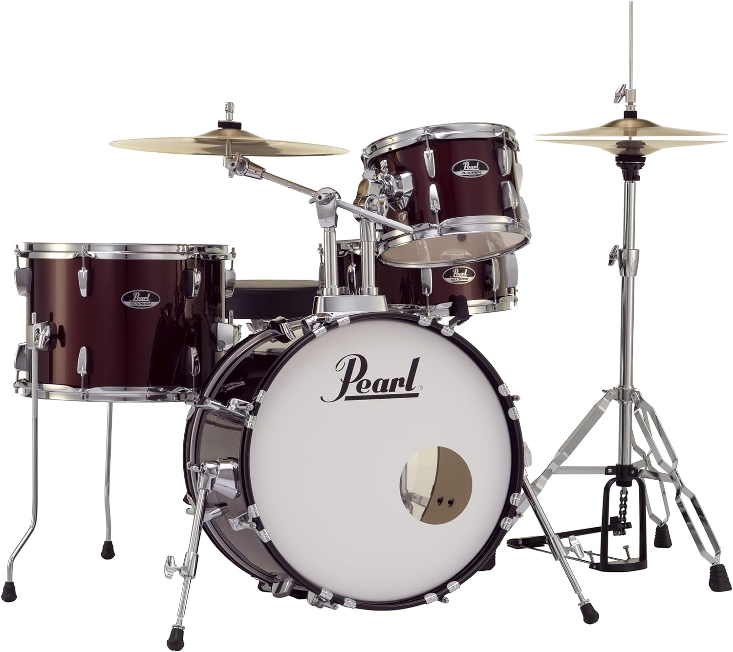 Pearl RS584CC91 Roadshow 4-Piece Drum Set, Wine Red