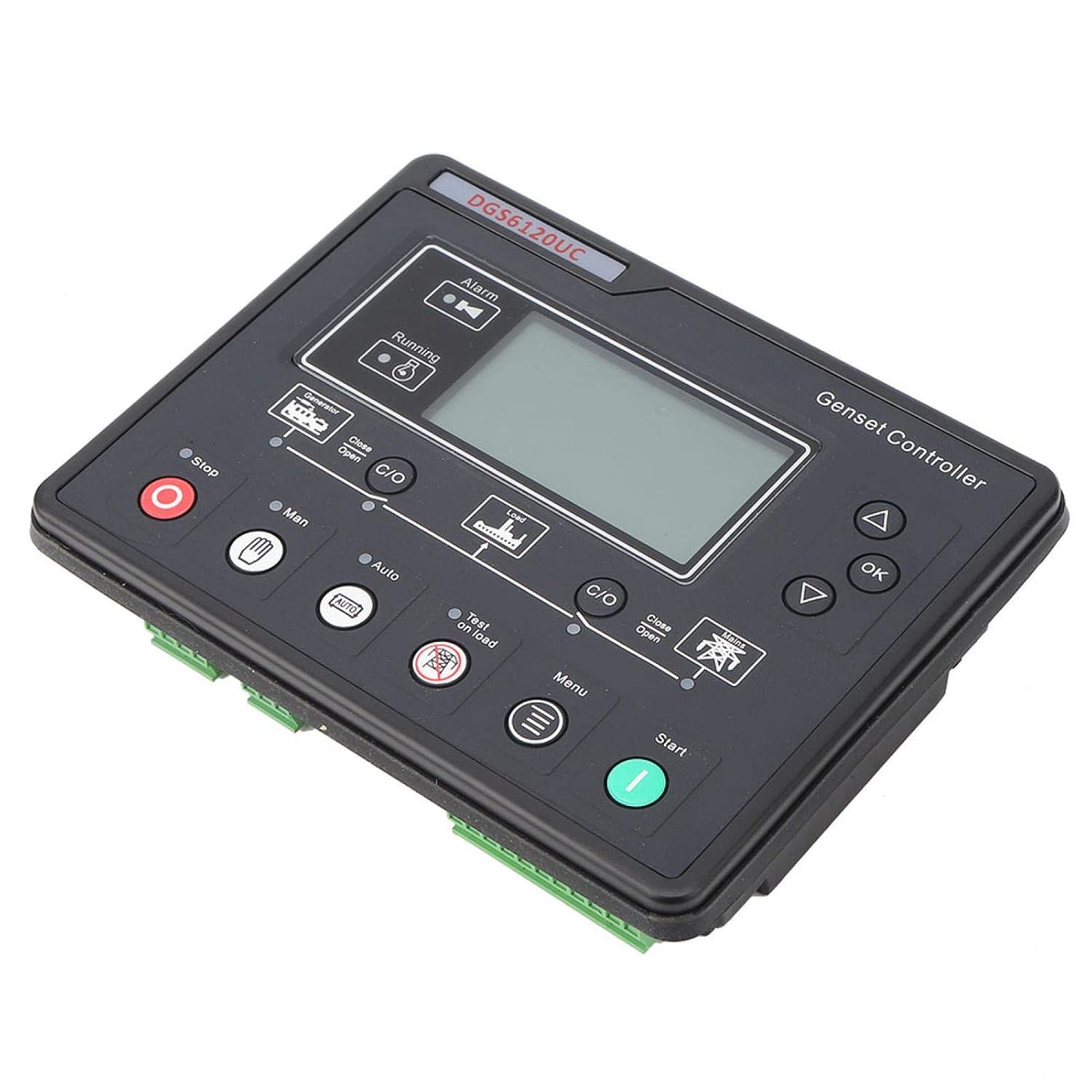 Genset Controller Module, DGS6120UC LCD Display Generator Automatic Controller Generator Set Parameters Monitoring Control Panel for HGM6120UC