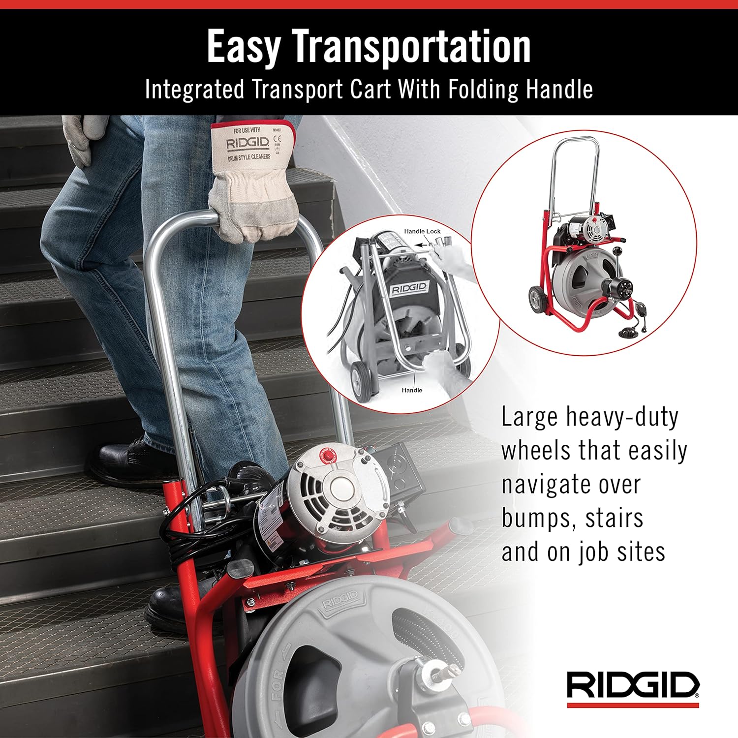 Ridgid 27013 K-400AF 115Volt C45IW Drum Machine with C45 Integral Wound Cable with Autofeed