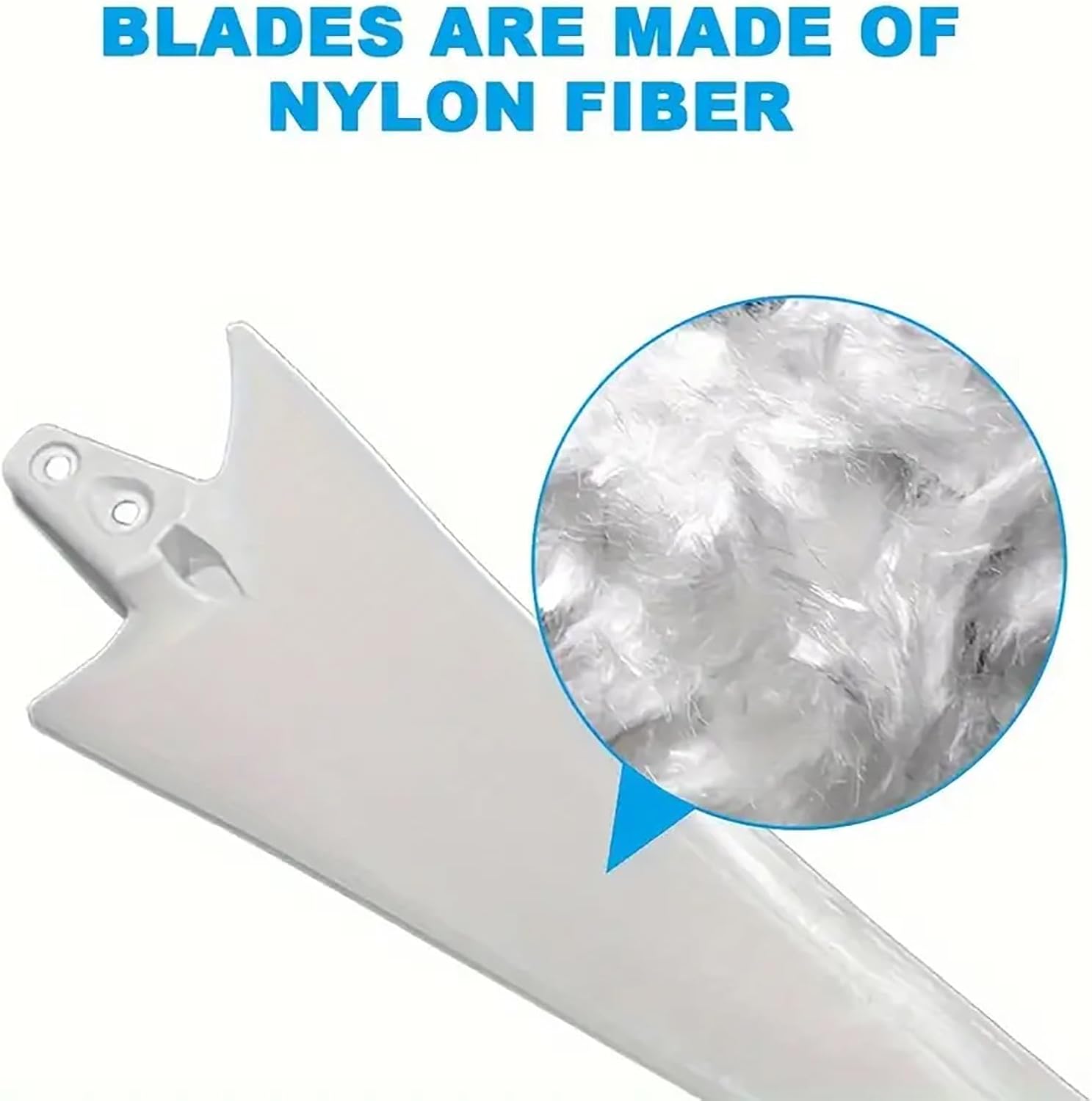 3-Pack Nylon Fiber Wind Turbine Blades – 550mm to 800mm – Horizontal Axis DIY Wind Generator Parts(750mm)