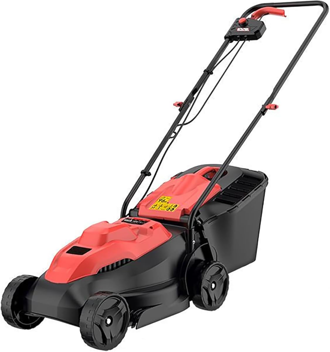 Hand Push Electric Lawn Mower, Plug-in Household Garden Lawn Mower, 6-Speed Adjustable, 30L-50L Large Capacity Grass Collection Box,1400w,20 Meter line