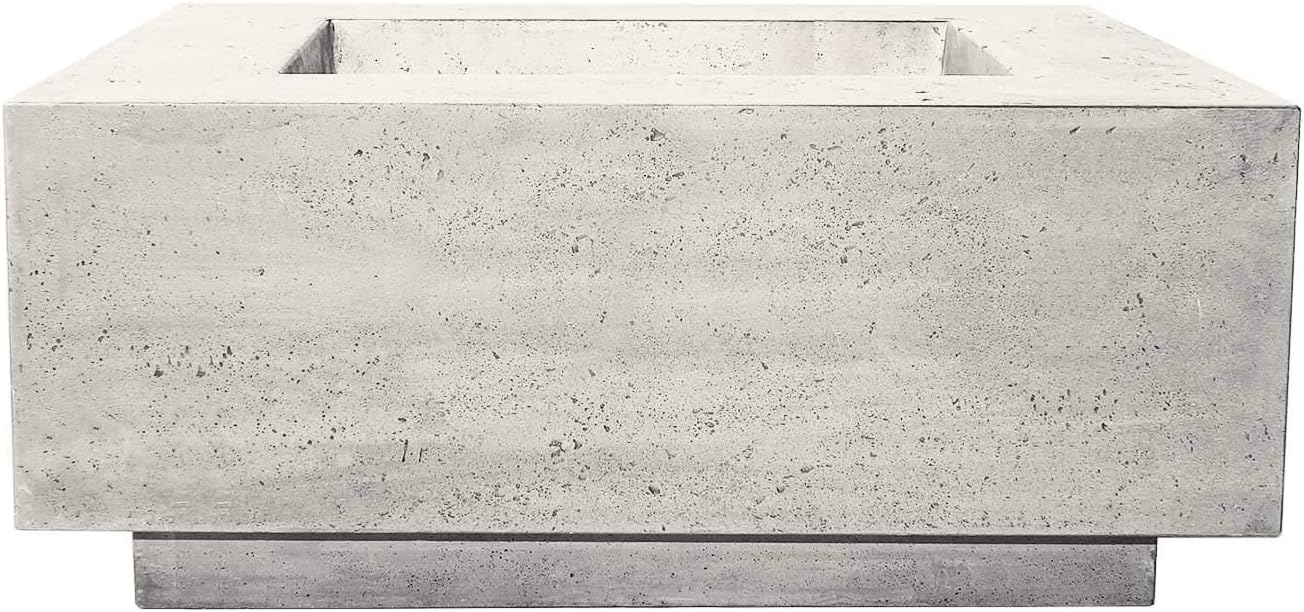 Prism Hardscapes Tavola 42 Concrete Gas Fire Pit (PH-427-3LP), Propane, Natural, 42x42-Inch