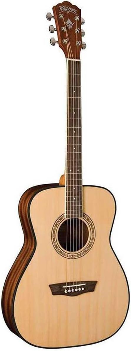 Washburn Apprentice 5 Series AF5K Folk Acoustic Guitar, Rosewood Fretboard, Natural