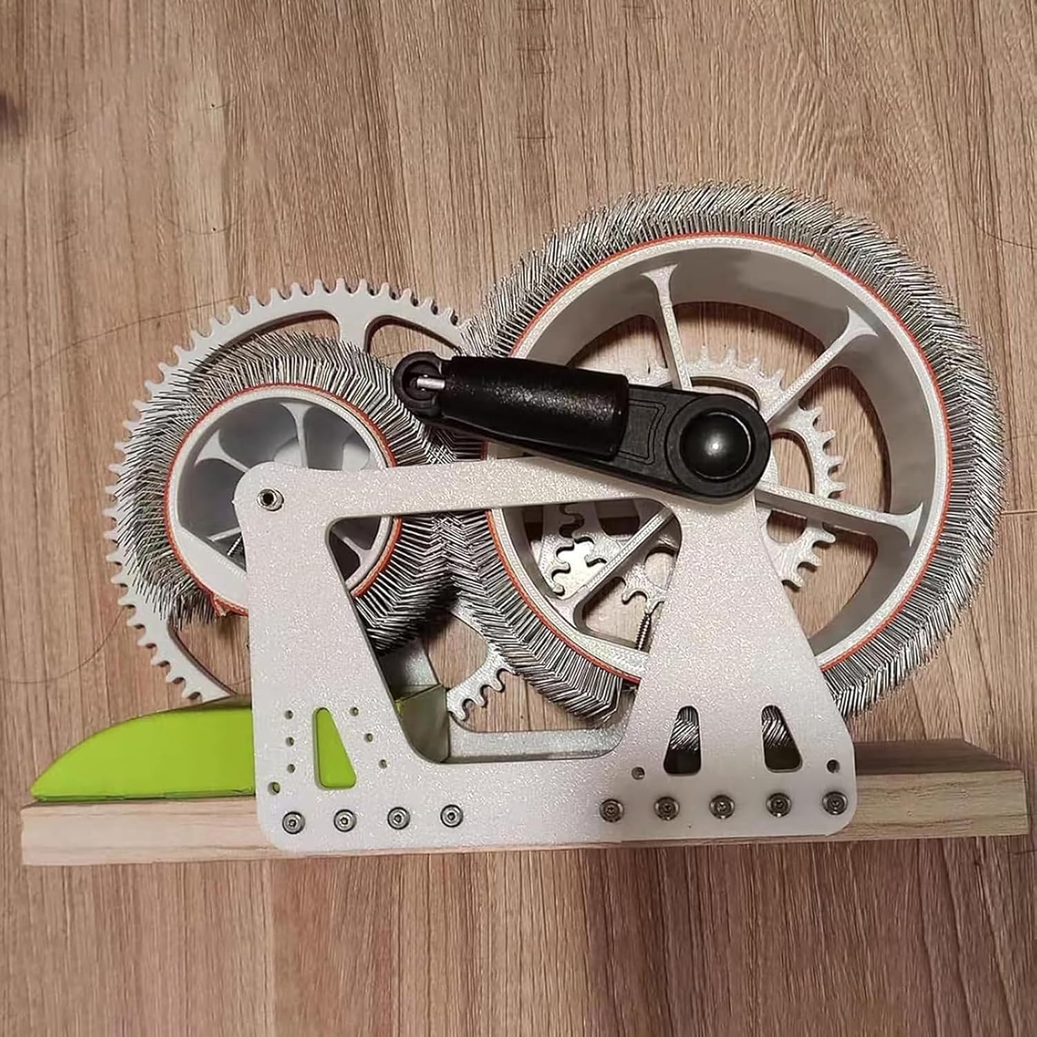 Manual Wool Carding Machine, Wool Felt Drum Carder for DIY Craft, Fast Color Mixing/Combing/Spinning, Ideal for Carding Fibers and Making Felt Projects(Black and White)