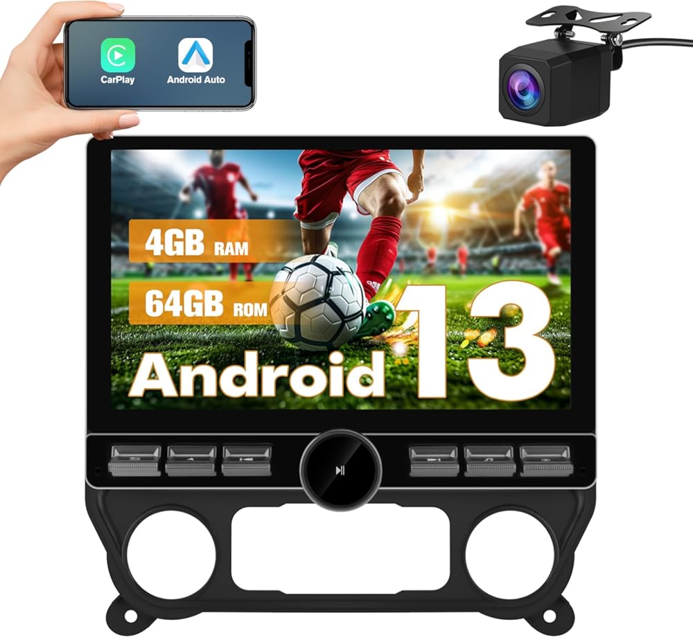 AWESAFE 13.1 inch Qualcomm 8 Core Car Stereo for Chevy Silverado GMC Sierra 2014-2018, Android 13 Touch Screen with CarPlay Android Auto WiFi/Bluetooth/FM/SWC