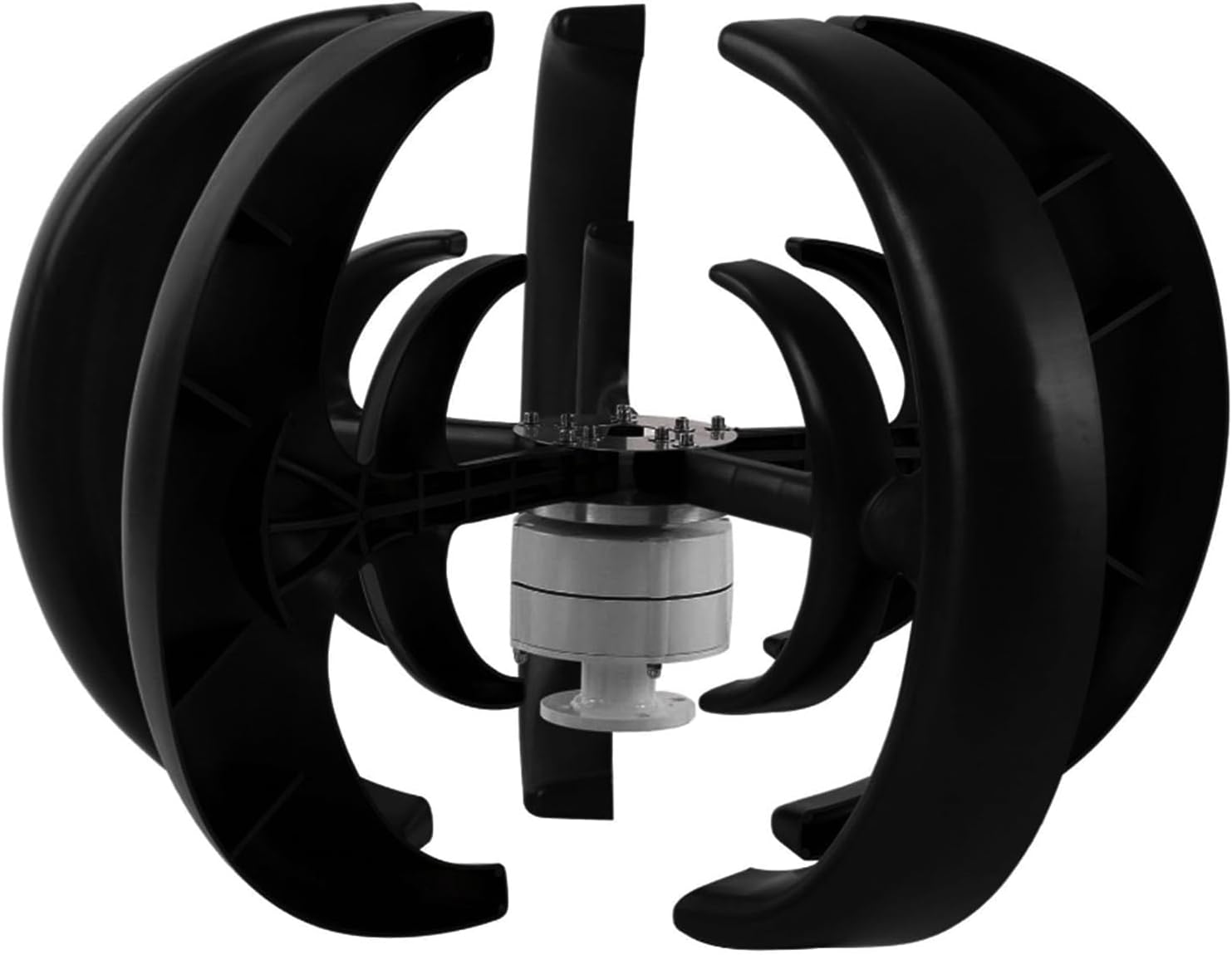 600W 5 Blades Vertical Wind Turbine Generator 12v/24v Wind Energy Vertical Shaft Generator 3 Phase AC Permanent Magnet Generator for Hybrid Wind Solar Energy, Black