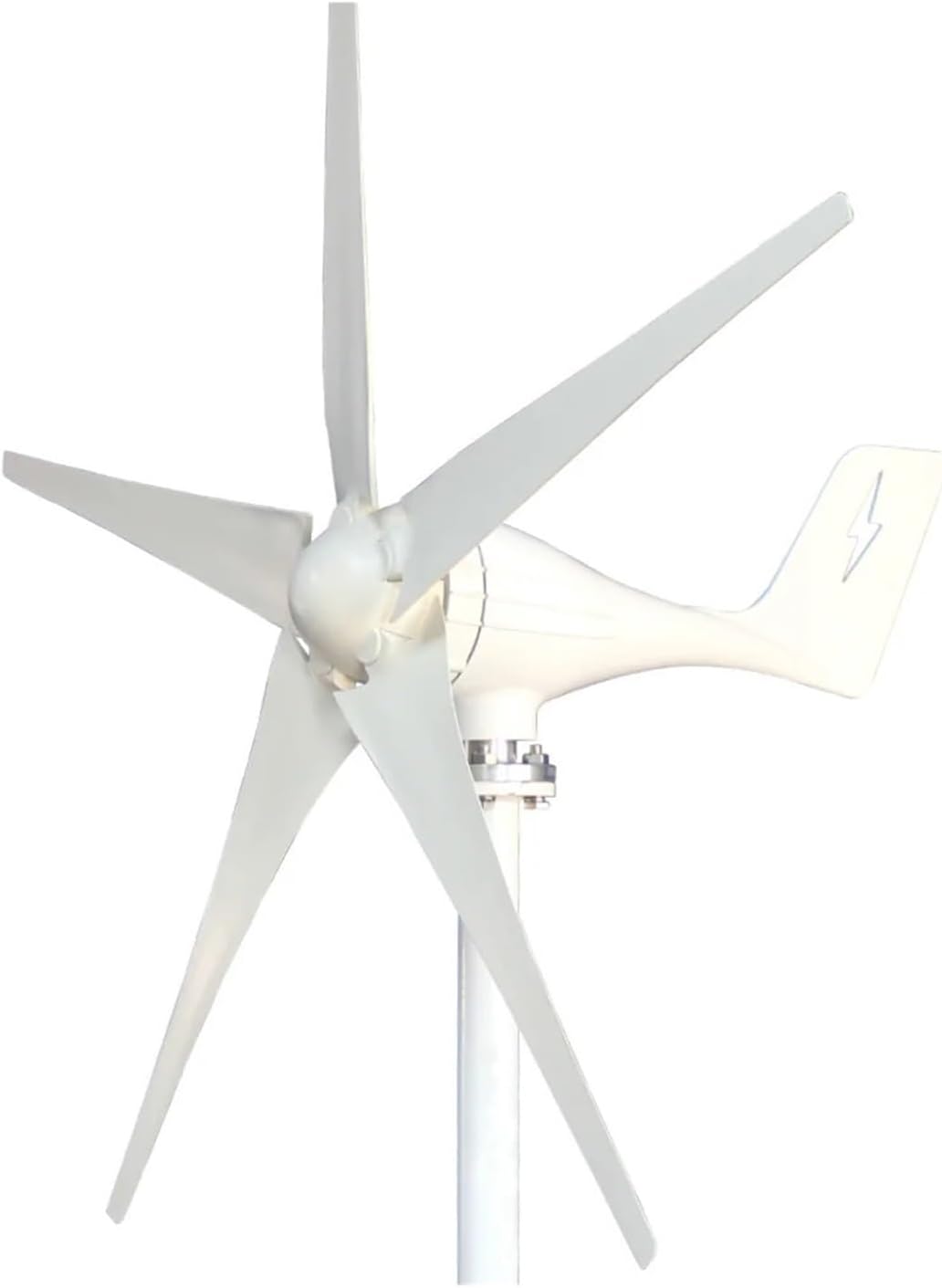 3000W Horizontal Wind Turbine Generator Kit with Controller 12V/24V/48V Low Noise Turbine Hybrid Solar Wind System White for Home, Farm, RVs, Boats(Model1,24V_3000W)