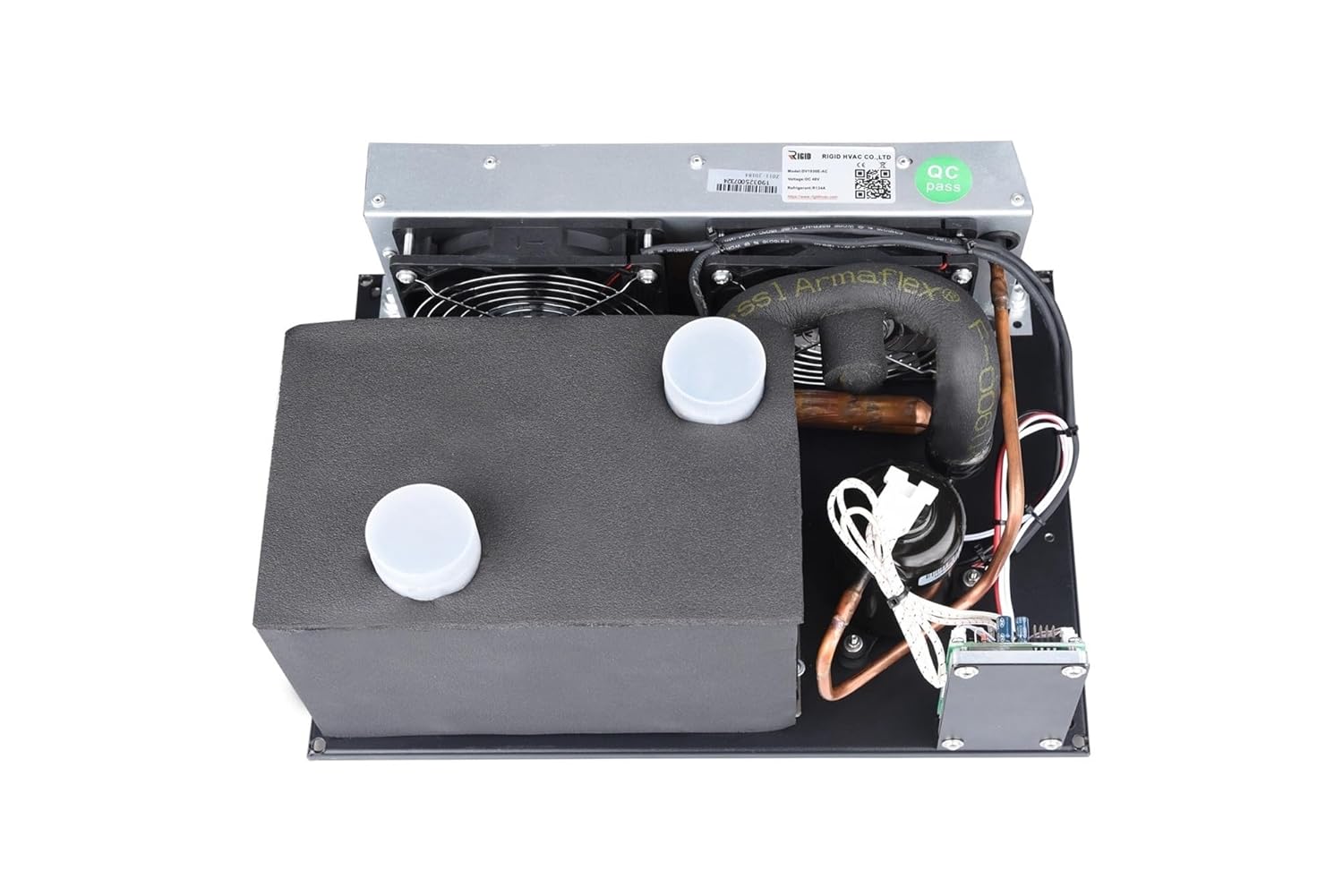 Air Conditioner, Mini DC air Conditioner, 450W Cooling, Suitable for Small Space, Electric Vehicle, car, Cabin, 12V/24V/48V, Low Vibration, Compact Design(Micro DC Aircon DV1930E-AC (48V))