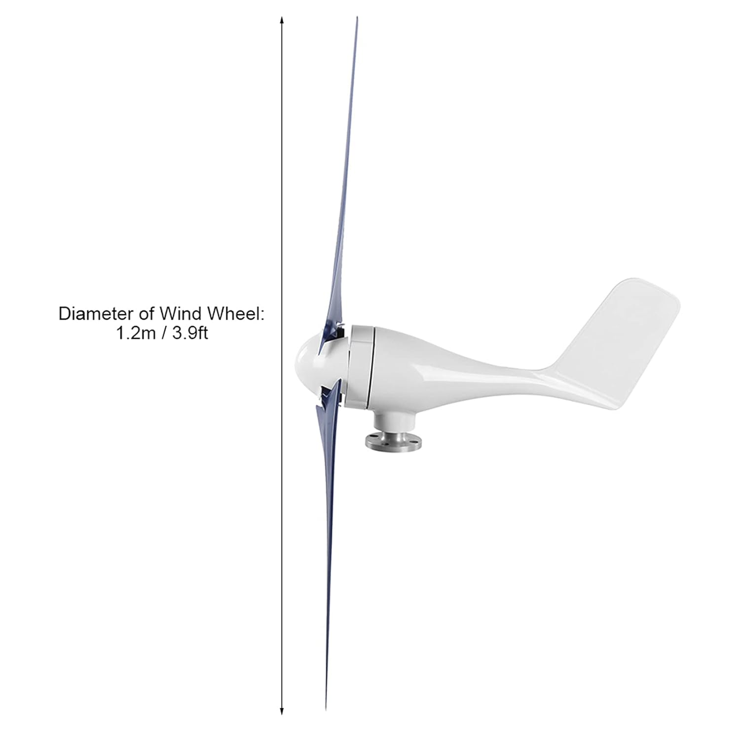 Small Wind Generator Small Wind Generator 3 Blades 1200W Wind Turbines Kit with 3 Phases AC Permanent Magnet Synchronous, Electric Ity Generator (12V)