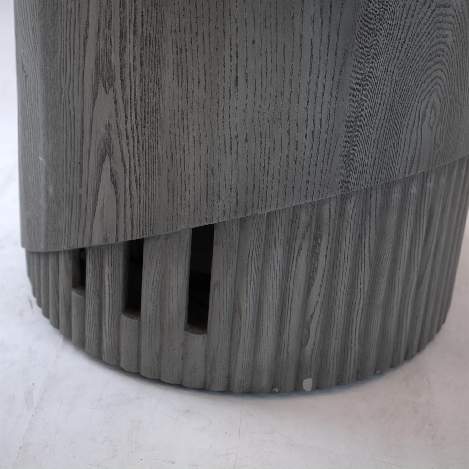 20 Inch Round Outdoor Gas Fire Pit 32000 BTU Patio Fire Pit with Lava Stone and Rainproof Cover,Magnesium Oxide Cultured Stone Surface Finished for Backyard