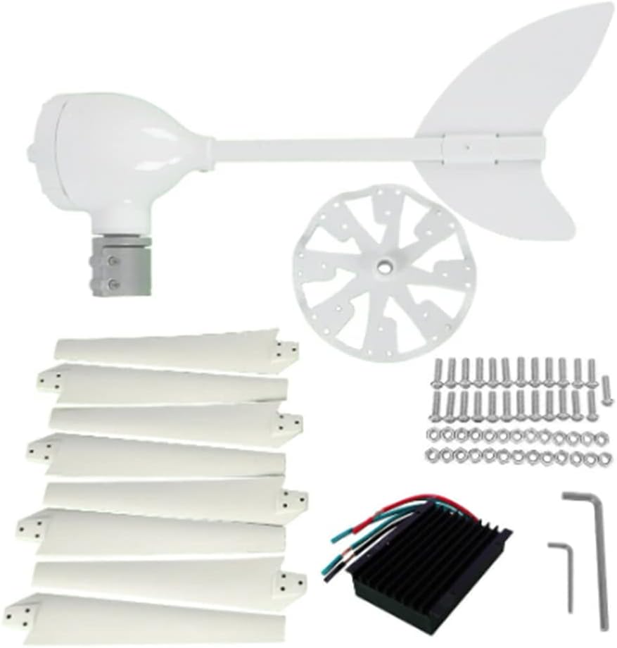 8000W DC 12V 24V Wind Turbines Generator 8 Blades Powerful Windmill with Power Charge Controller