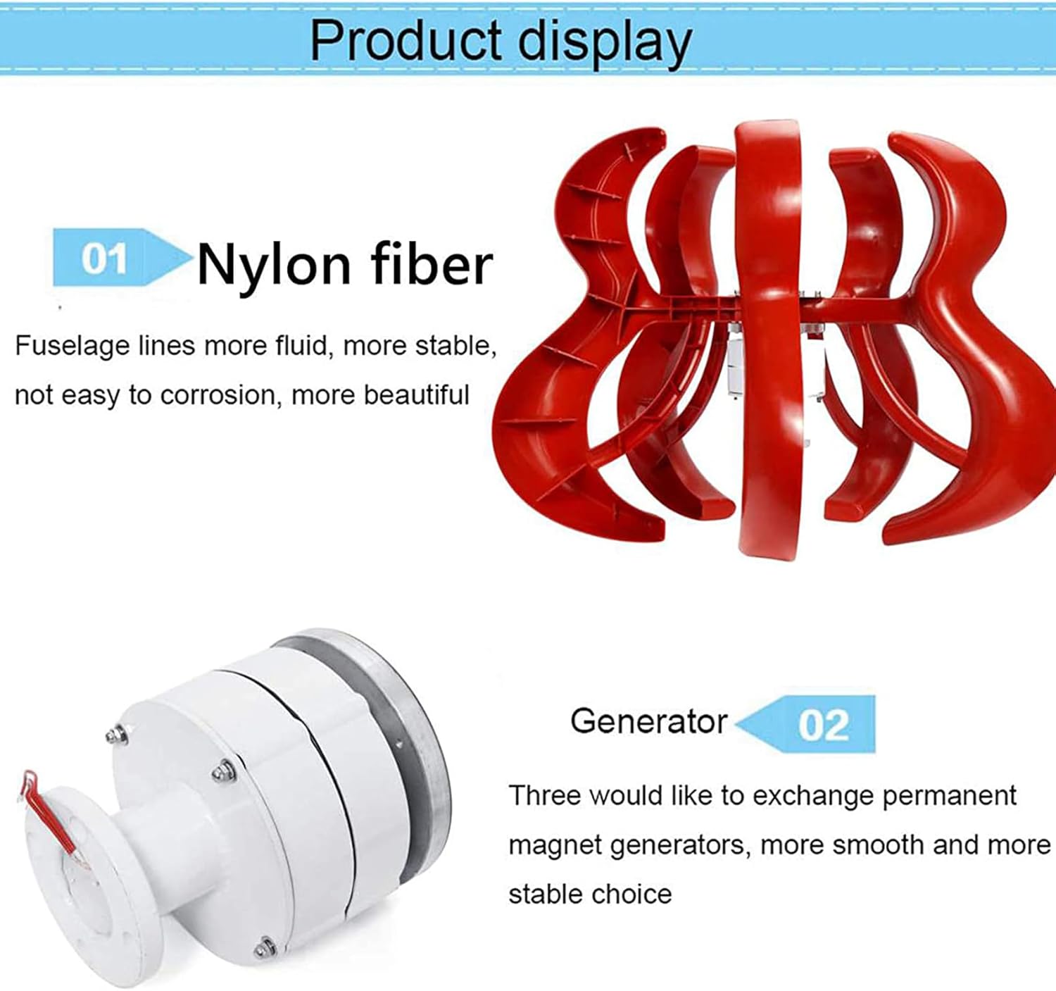 3 Phase AC Permanent Magnet Wind Generator Kit 12000W 12V/24V/48V/220V Vertical Wind Turbines Generator, for Outdoor Garden Streetlight