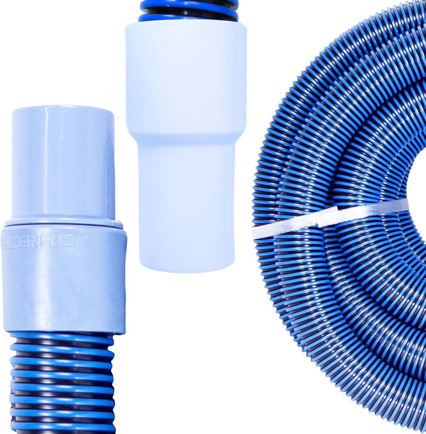 SWIMLINE HYDROTOOLS Swimming Pool Spiral Wound Vacuum Hose With Kink-Free Swivel Cuff 1.5'' X 45' For Inground Pools - Compatible With Vacuum Heads, Skimmers, Filter Pump Inlets And Other Accessories