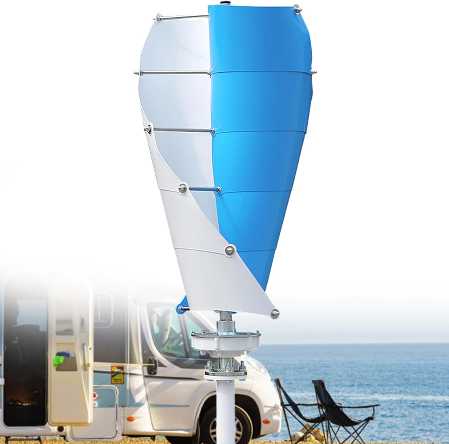 Wind Turbine Generator Kit Vertical Wind Power Turbine Generator Kit 3 Phase AC Permanent Magnet Generator for Home RV Boat Marine Electricity Set,100W24V