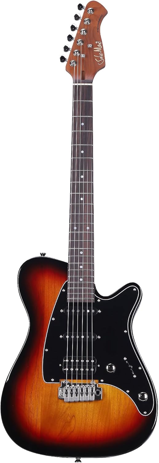 FISHINGBIRD Series Professional Electric Guitar — Featuring Alder Body, Roasted Maple Neck & Rosewood Fingerboard, Tremolo (Sunset Burst)