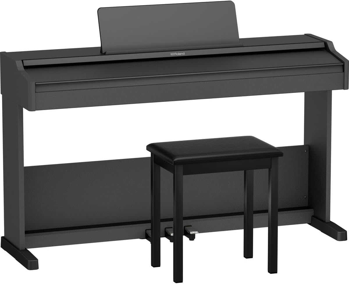 Roland RP107 Digital Piano | Compact and Affordable Home Piano with Traditional Upright Styling | Perfect for Beginners | Class-Leading Sound and Playability | Onboard Bluetooth® & More