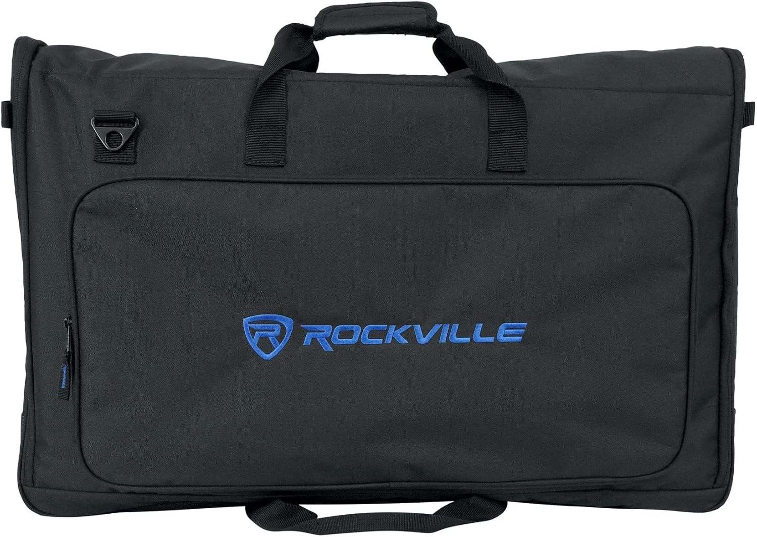 Rockville TVB2732-1 Padded LCD TV Screen Travel Gig Bag, Fits 27-32 Inch Monitors, Water-Resistant Nylon, Adjustable Straps, Accessory Pockets, for Musicians and AV Professionals