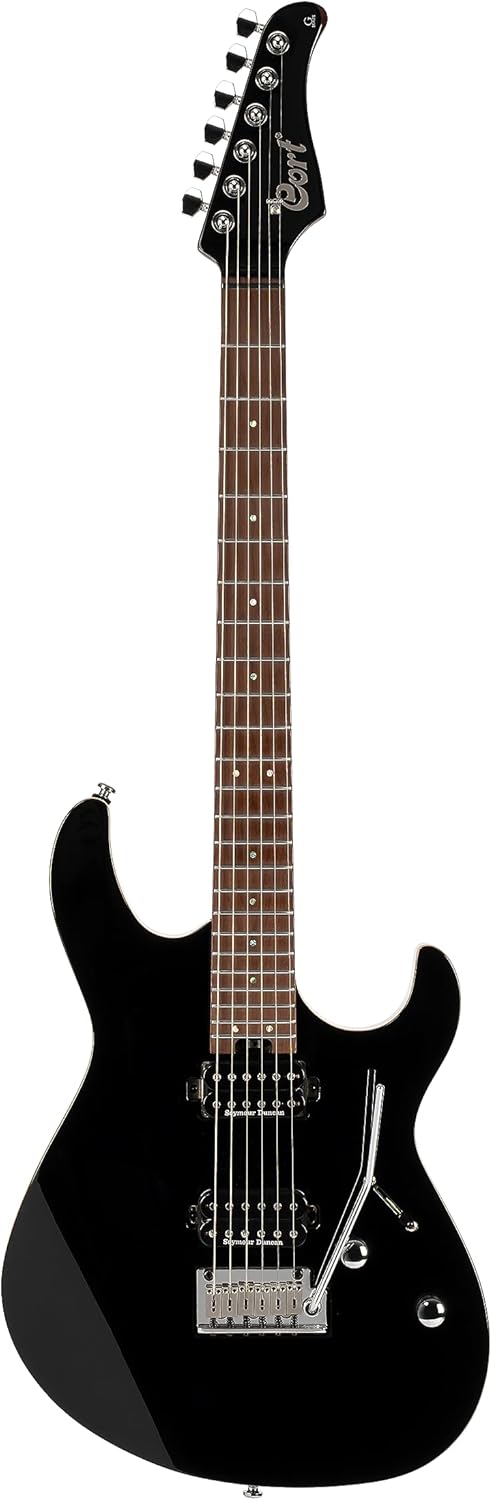 Cort G Series 300 Electric Guitar, Black Gloss Finish