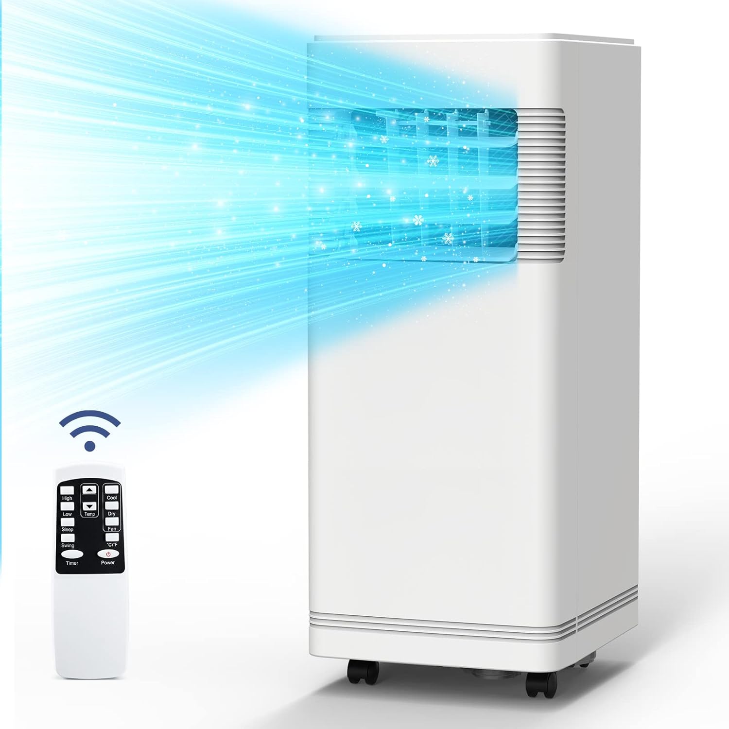 Air Choice Portable Air Conditioner, 12000 BTU Air Conditioner Portable for Room Up to 550 Sq.Ft, 3-in-1 with Dehumidifier and Fan Mode, 24H Timer, Remote Control, Quiet Portable AC Unit, Window Kit