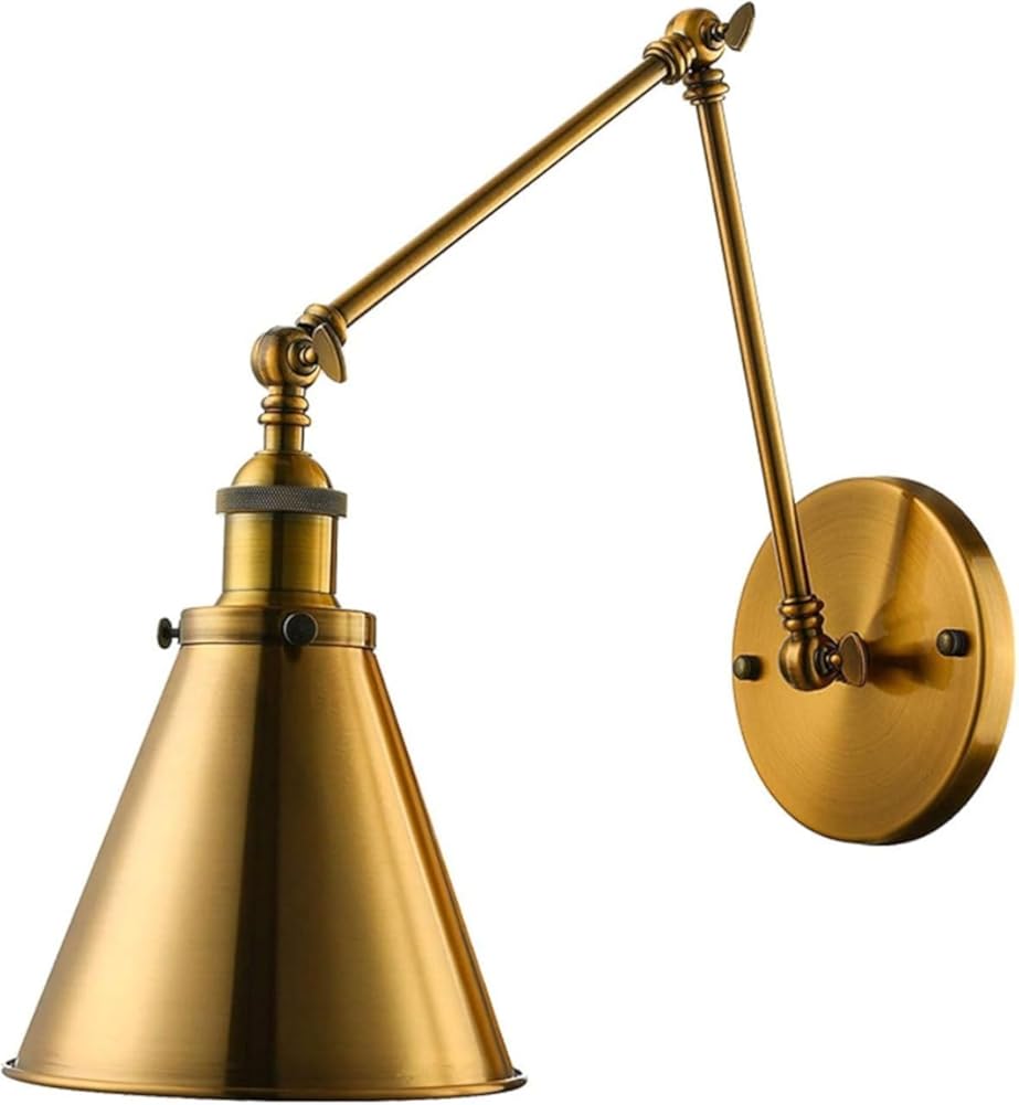 Industrial Swing Arm Metal Wall Sconce Up Down Adjustable Wall Lamp Wall Mounted Lighting Fixture