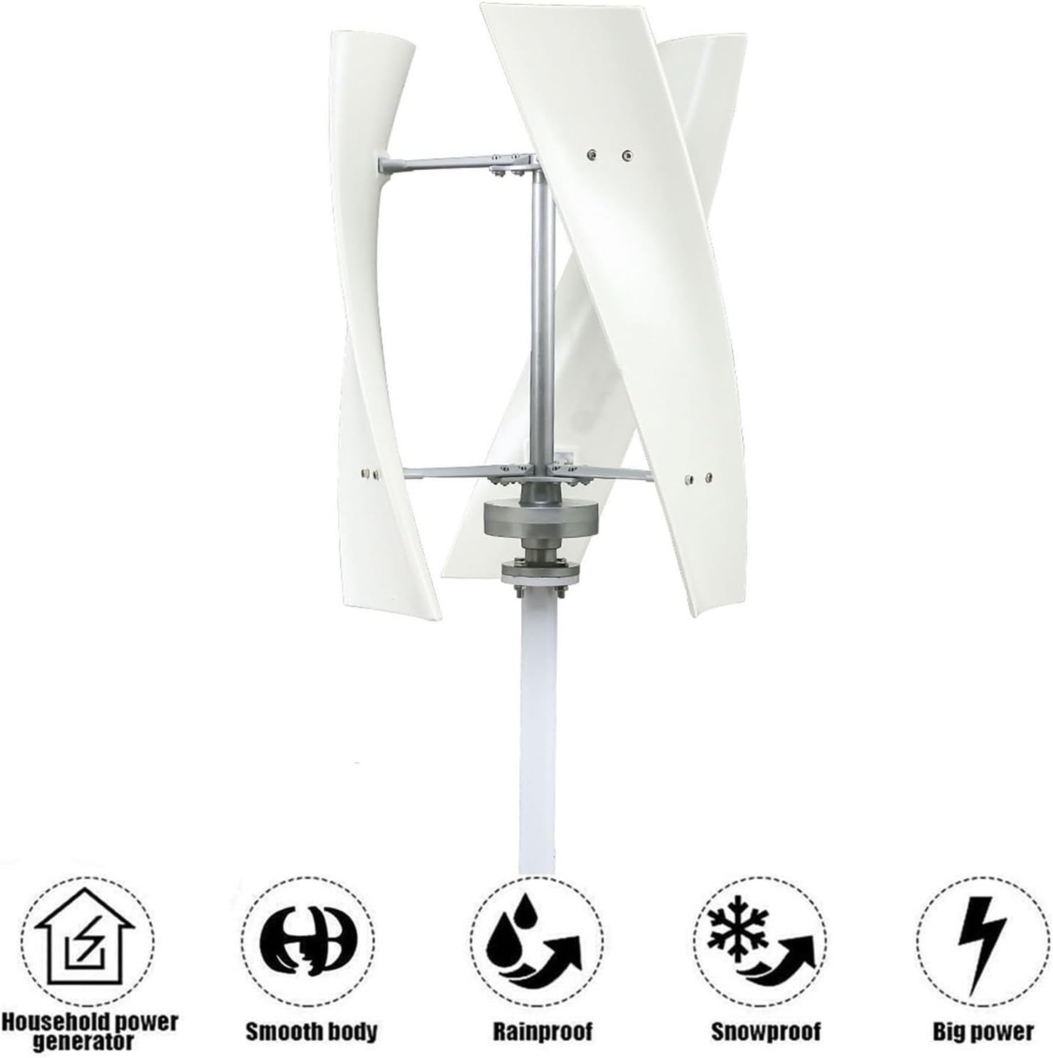 1000W-3000W Wind Turbine Generator Kit, 3 Blade 12V/24V/48V/220V Wind Energy Power Generator for Home, Business,Street Lighting