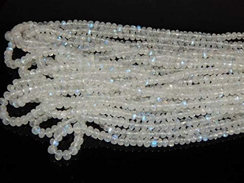 white rainbow roundelle beads 100 persent natural gemstone/size 5x3.4.mm 18