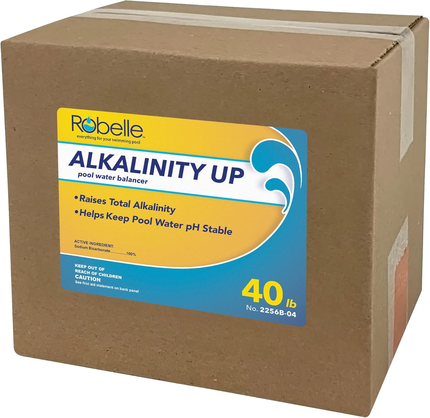 Robelle 40-Pounds Premium Alkalinity Up for Pools, Alkalinity Increaser for Swimming Pools, 100% Sodium Bicarbonate