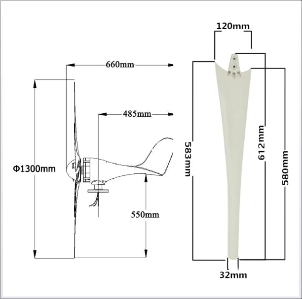 8000W White Wind Generator Wind Turbine with Nylon Fibre Use for Farm Boat Home Company Ship