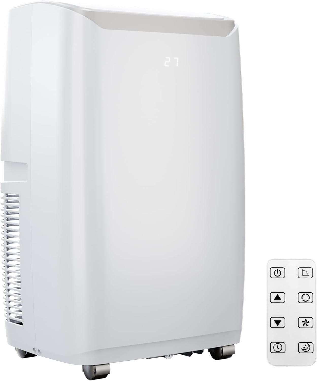 Portable Air Conditioners, 14000 BTU for Rooms Up to 750 Sq.Ft. 3-In-1 Portable AC with Fast Cooling, Dehumidifying, Three-Speed Fan, Features a 24-Hour Timer, Remote Control, Quiet Operation, Black