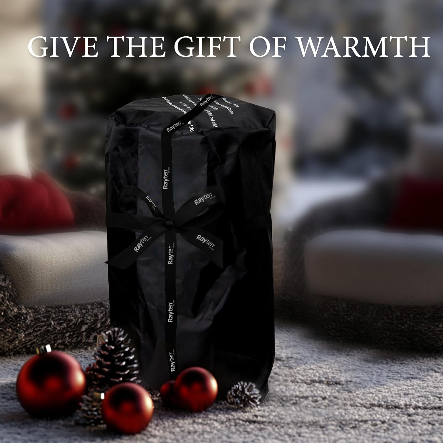 16 inch Propane Fire Column, 50,000 BTU Outside Gas Fire Pit with Glass Wind Guard, Lava Rocks for Outside Patio, Garden, Backyard