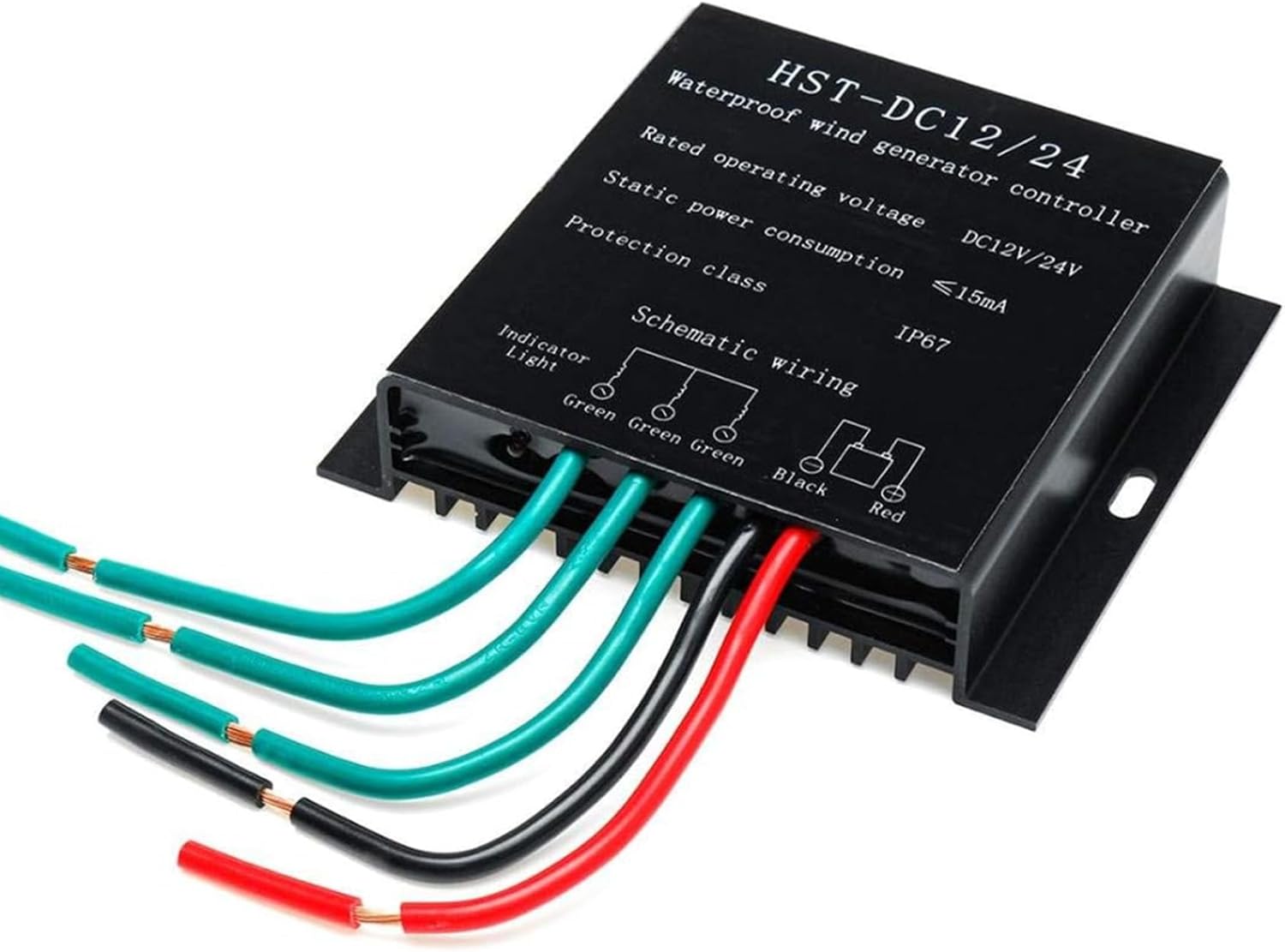 220V,BAOJUHUIKANG 8000W MPPT Waterproof Wind Turbine Charge Controller for Wind Turbine 12V 24V Auto 48V MPPT Wind Charge Controller for Wind Turbine Generator Water(Black)