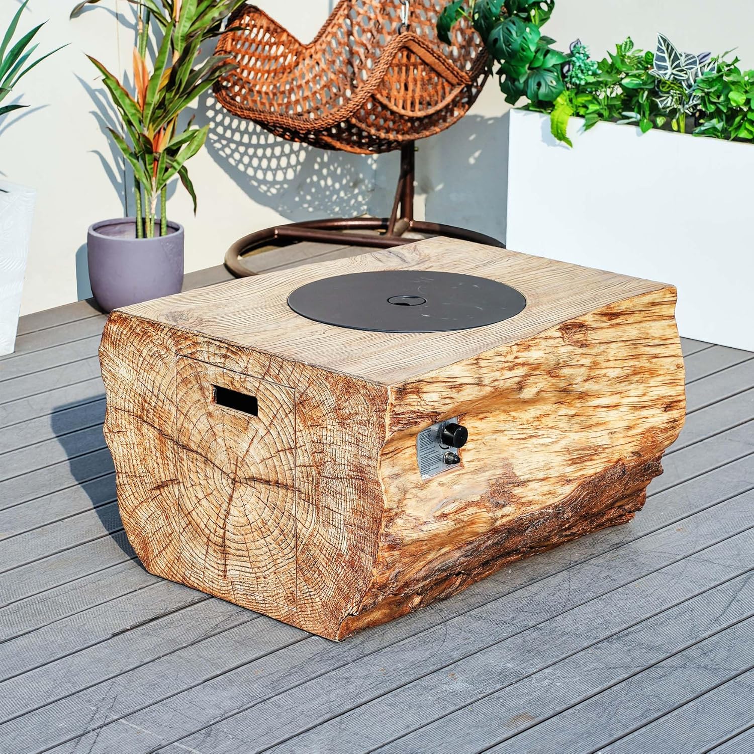 2 in 1 Outdoor Fire Table 50,000 BTU Gas Burner & Coffee Table 40