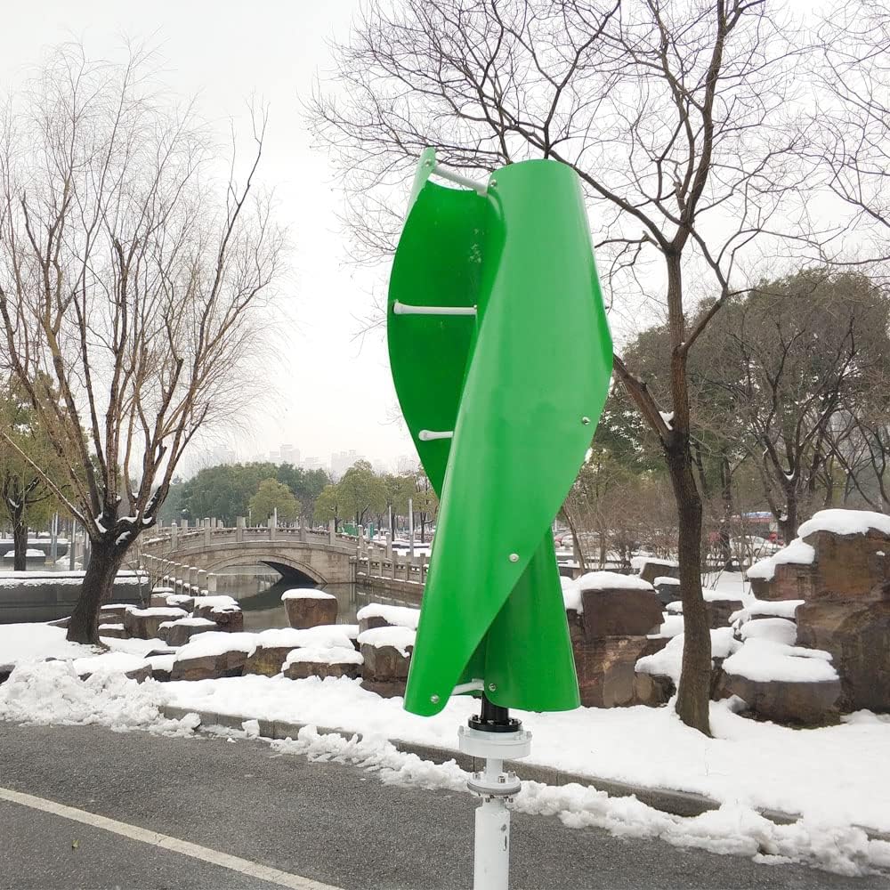 Green Vertical Wind Turbine 8000W AC Maglev Axis Coreless Permanent Magnet Wind Generator Windmill for Home
