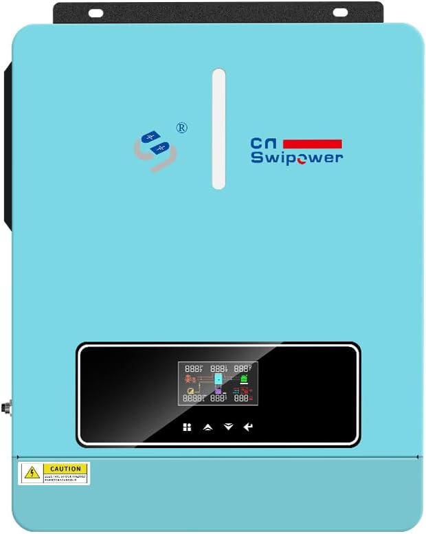 Xijia Hybrid Inverter 3600W Pure Sine Wave Power Inverter with 120A MPPT Solar Charger DC24V to AC110V 60HZ Solar Converter for Home Use，Off-Grid Cabin,Max PV 4200W DC60-500V