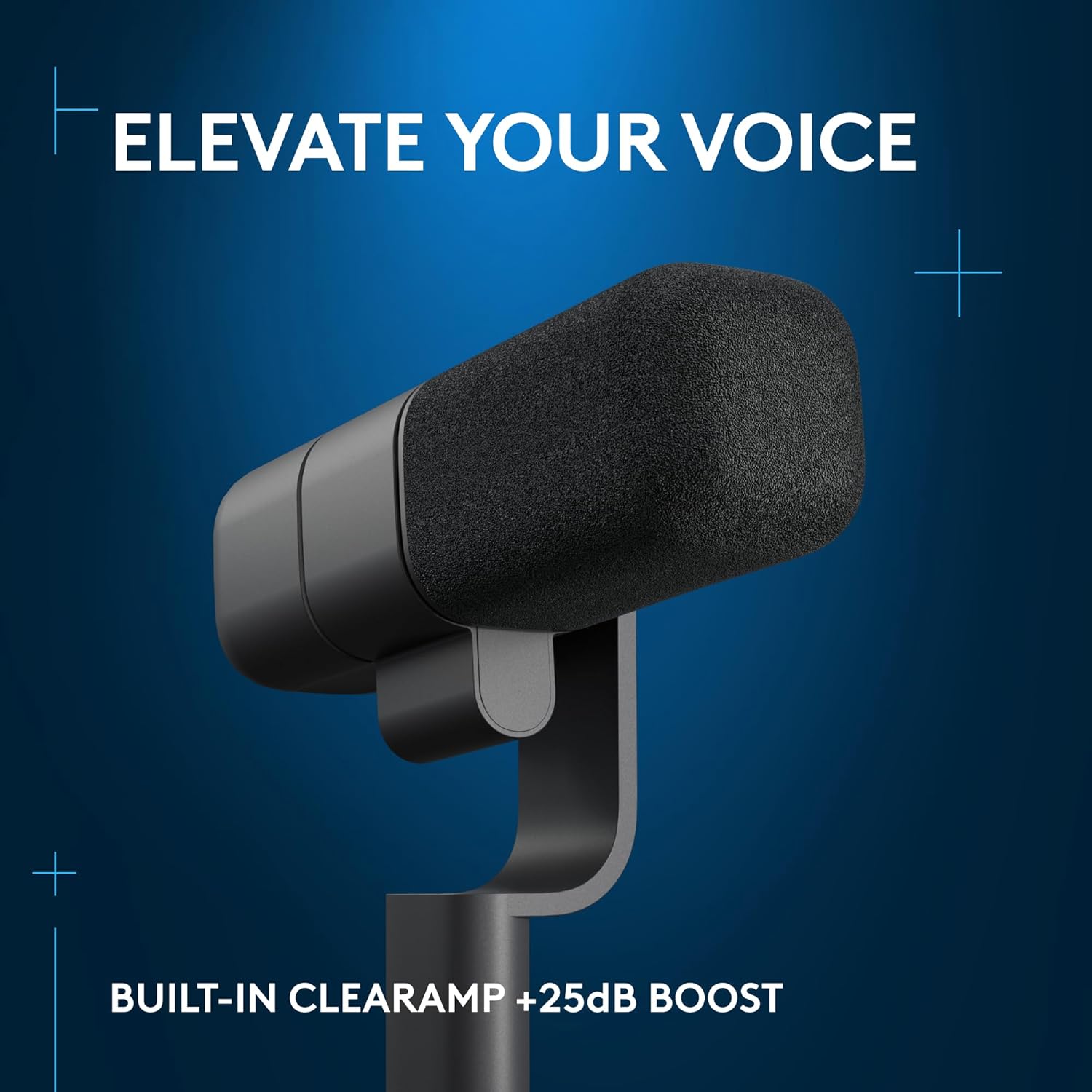 Logitech G Yeti Studio Active Dynamic XLR Broadcast Microphone for Gaming, ClearAmp Active Preamp, Dual-Diaphragm Capsule, Internal Shockmount - Black