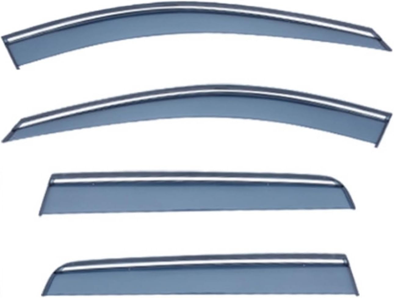 Window Deflectors for Volvo XC90 MK1 2002-2014, Sun Rain Guard Window Visors Vent Shades with Bright Stripes Car Accessories